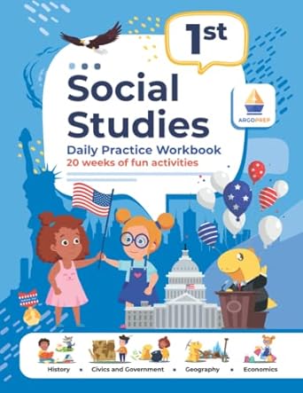 1st grade social studies daily practice workbook 20 weeks of fun activities history civic and government