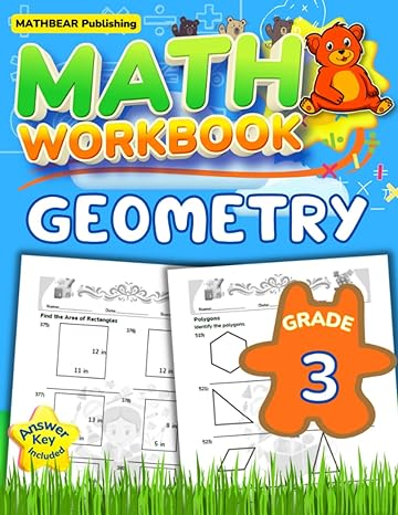 mathbear geometry workbook grade 3 3rd grade geometry workbook lines angles rectangles triangles with answers