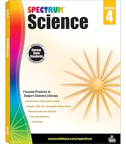 carson dellosa spectrum science workbook grade 4 workbook edition spectrum 1483811689, 978-1483811680