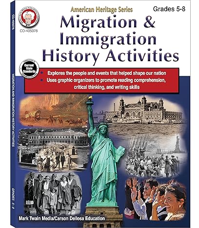 migration and immigration history activities workbook american history 5th grade workbooks and up major