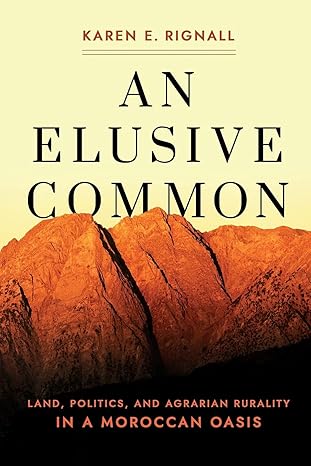 an elusive common land politics and agrarian rurality in a moroccan oasis 1st edition karen e. rignall