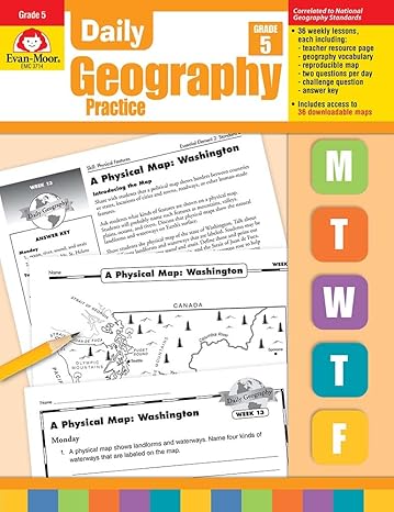 daily geography practice grade 5 teacher edition evan moor educational publishers 1557999740, 978-1557999740