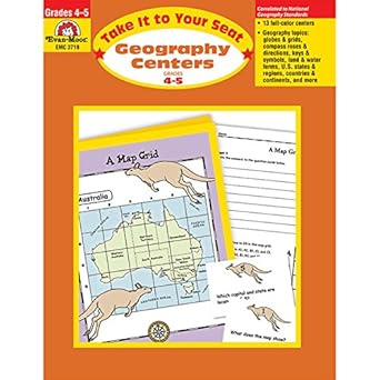 geography centers grades 4 5 teacher edition evan moor educational publishers 1557999988, 978-1557999986