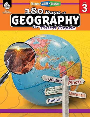 180 days of geography for third grade 1st edition saskia lacey 1425833047, 978-1425833046