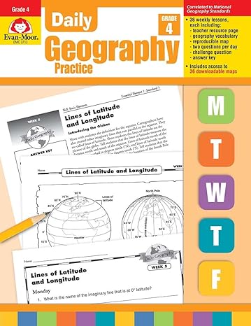 daily geography practice grade 4 teacher edition evan moor educational publishers 1557999732, 978-1557999733