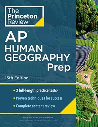 princeton review ap human geography prep 3 practice tests + complete content review + strategies and