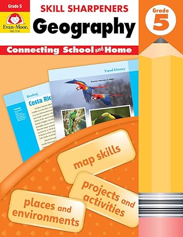 skill sharpeners geography grade 5 student edition evan moor educational publishers 1629384720, 978-1629384726