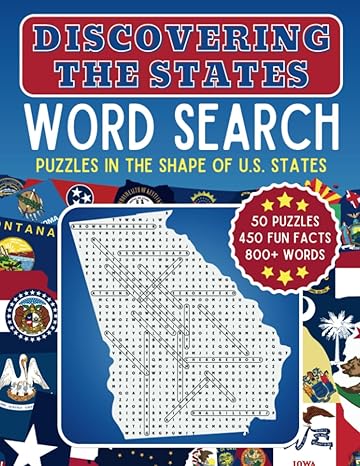 discovering the states word search word searches in the shape of u s states with fun and educational facts