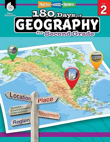 180 days of geography for second grade 1st edition melissa callaghan 1425833039, 978-1425833039