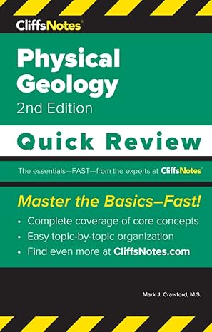 cliffsnotes physical geology quick review 1st edition mark j. crawford m.s. 1957671300, 978-1957671307