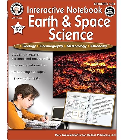 mark twain earth and space science interactive books grades 5 8 geology oceanography meteorology and