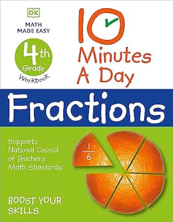 10 minutes a day fractions 4th grade reissue edition dk 0744031524, 978-0744031522