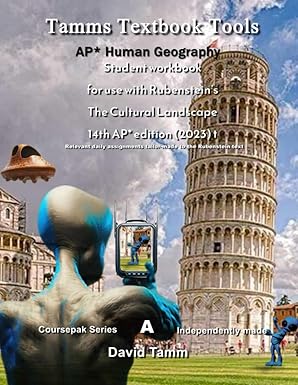 ap human geography  for use with rubenstein s the cultural landscape relevant daily assignments tailor made