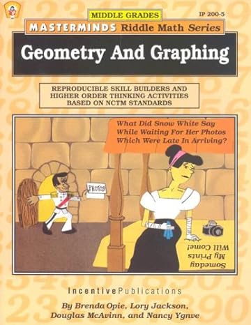 masterminds riddle math for middle grades geometry and graphing reproducible skill builders and higher order