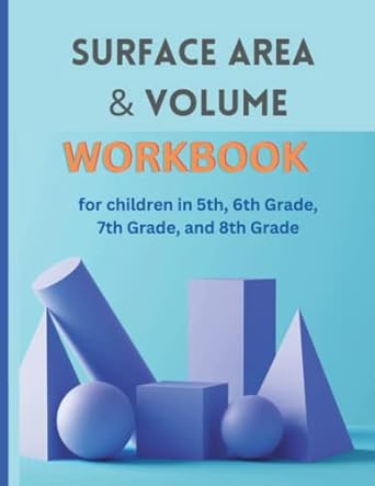 surface area and volume workbook volume and surface area geometry worksheets for children in 5th 6th grade