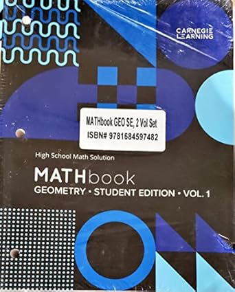 mathbook geometry volumes 1 and 2 set high school math solution  c 2022 97884597482 8459748x 1st edition