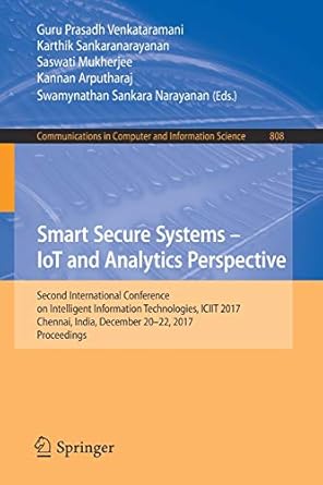 smart secure systems iot and analytics perspective second international conference on intelligent information