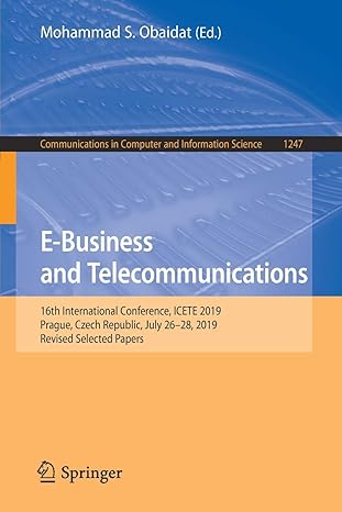 e business and telecommunications th international conference icete 2019 prague czech republic july 26 28