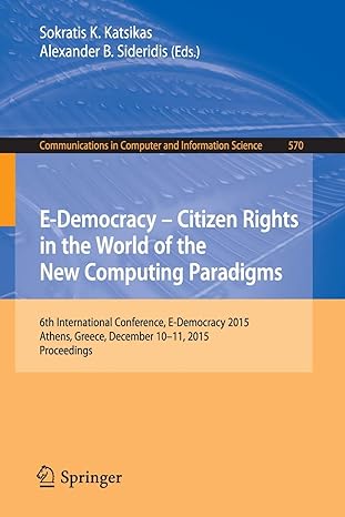 e democracy citizen rights in the world of the new computing paradigms 6th international conference e