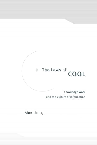 the laws of cool knowledge work and the culture of information 1st edition alan liu 0226486990, 978-0226486994