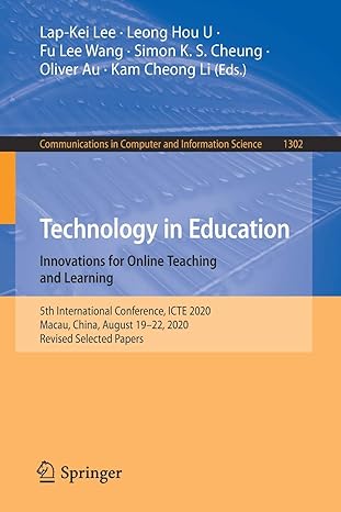 technology in education innovations for online teaching and learning 5th international conference icte 2020