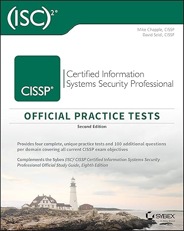 2 cissp official practice tests 2nd edition mike chapple 1119475929, 978-1119475927