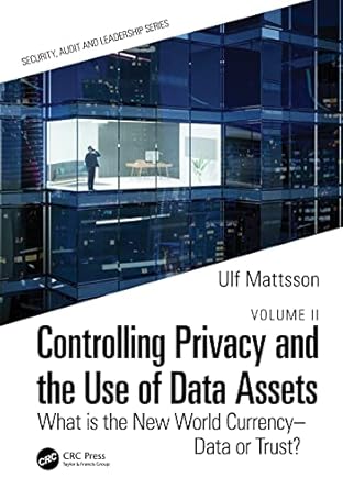 controlling privacy and the use of data assets volume 2 1st edition ulf mattsson 103218518x, 978-1032185187