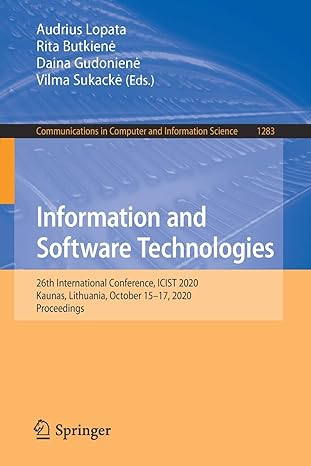 information and software technologies 26th international conference icist 2020 kaunas lithuania october 15 17