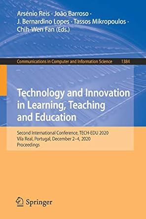 technology and innovation in learning teaching and education second international conference tech edu 2020