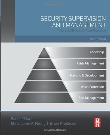 security supervision and management theory and practice of asset protection 4th edition ifpo ,brion p.