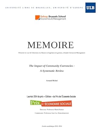 the impact of community currencies a systematic review 1st edition arnaud michel b0cjgbtj13