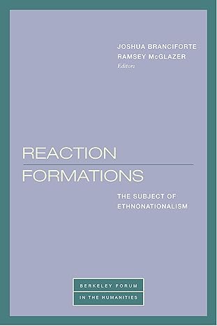 reaction formations the subject of ethnonationalism 1st edition joshua branciforte ,ramsey mcglazer ,tyler