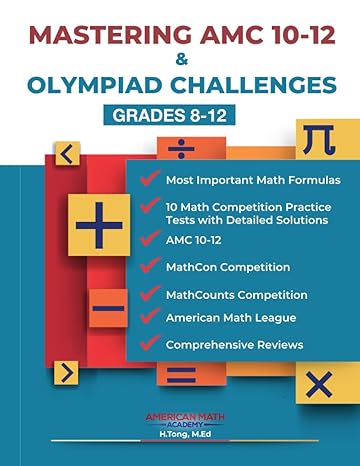 mastering amc 10 12 and olympiad challenges grades 8 12 1st edition american math academy 979-8857103265