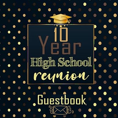 10 year high school reunion guest book guest book high school college class reunion memory keepsake guest