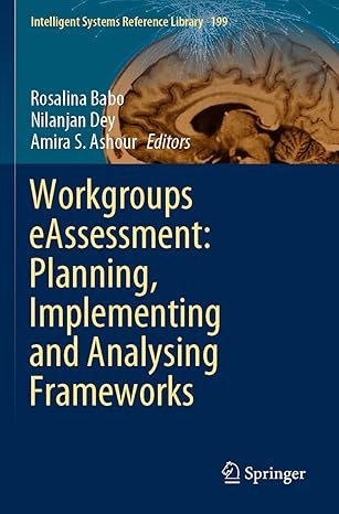 workgroups eassessment planning implementing and analysing frameworks 1st edition rosalina babo ,nilanjan dey