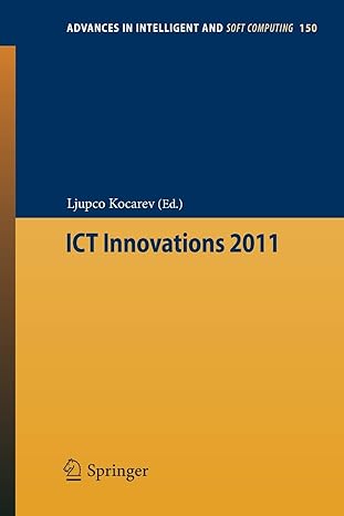 ict innovations 2011 1st edition ljupco kocarev 3642286631, 978-3642286636