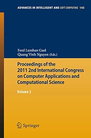 proceedings of the 2011 2nd international congress on computer applications and computational science volume