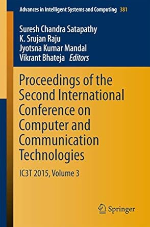 proceedings of the second international conference on computer and communication technologies ic3t 2015