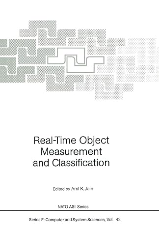 real time object measurement and classification 1st edition anil k jain 3642833276, 978-3642833274