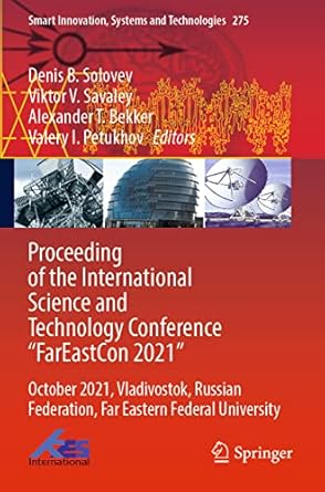 proceeding of the international science and technology conference fareast on 2021 october 2021 vladivostok