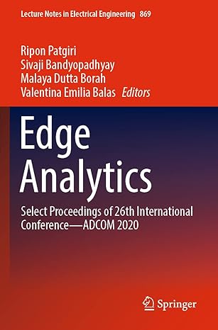 edge analytics select proceedings of 26th international conference adcom 2020 1st edition ripon patgiri