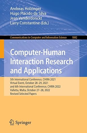 computer human interaction research and applications 5th international conference chira 2021 virtual event