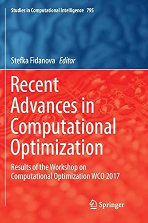 recent advances in computational optimization results of the workshop on computational optimization wco 2017