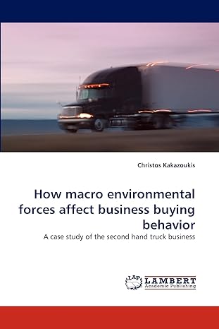 how macro environmental forces affect business buying behavior a case study of the second hand truck business