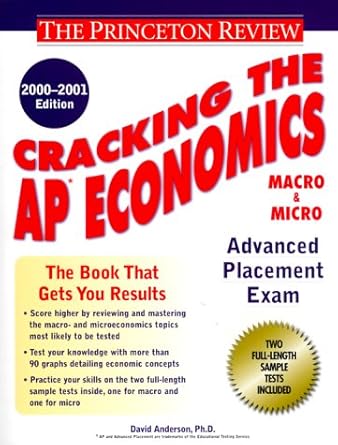 cracking the ap economics 2000 2001 edition 2000-2001st edition dr. david anderson ,david a. anderson