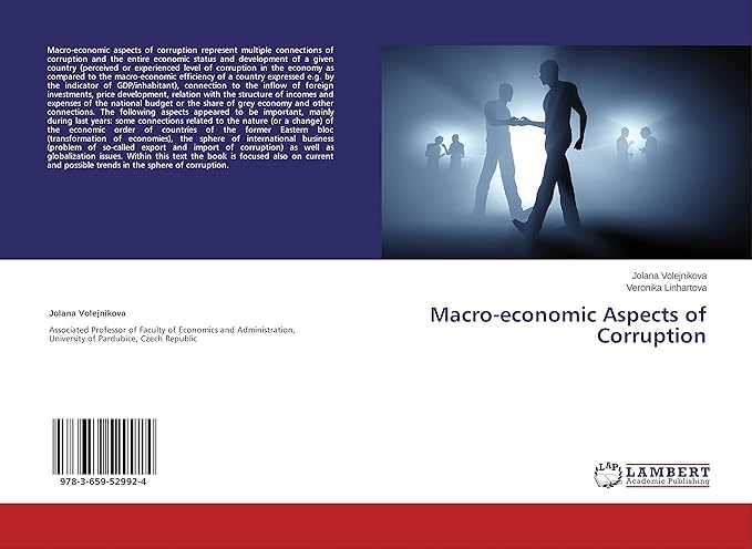 macro economic aspects of corruption 1st edition jolana volejnikova ,veronika linhartova 3659529923,