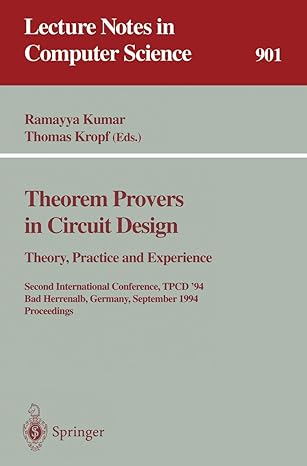 theorem provers in circuit design theory practice and experience second international conference tpcd 94 bad