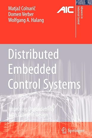 distributed embedded control systems improving dependability with coherent design 1st edition matjaz colnaric