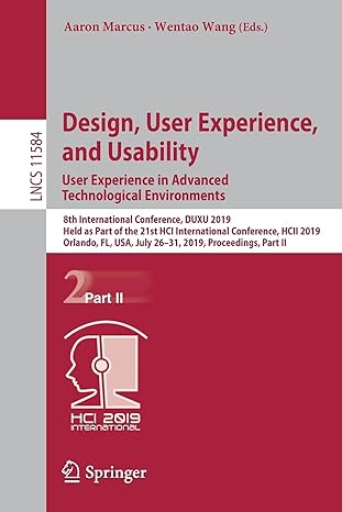 design user experience and usability user experience in advanced technological environments 1st edition aaron