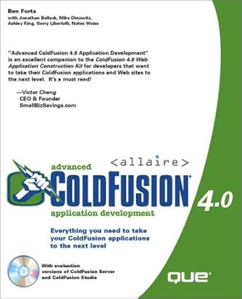 advanced cold fusion 4 application development 1st edition ben forta ,nate weiss 0789718103, 978-0789718105